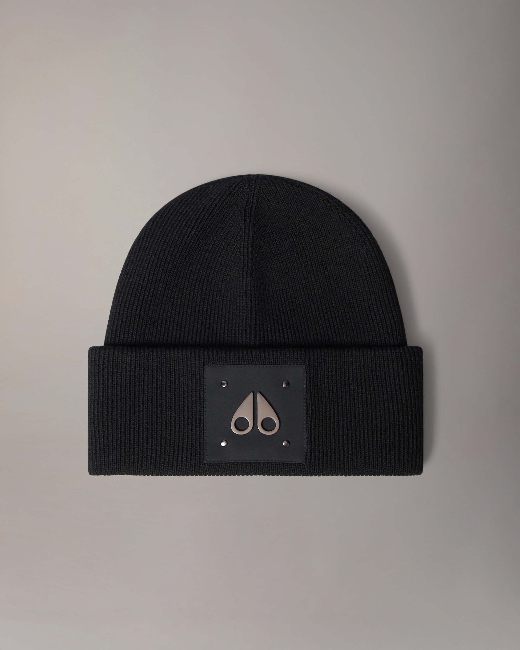 Moose Knuckles - M34MA574 - Logo Icon Wool Beanie - ACCESSORIES - Black - GM