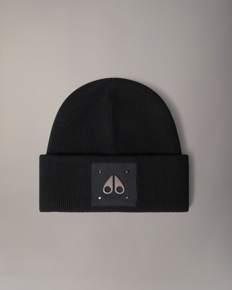 Moose Knuckles - M34MA574 - Logo Icon Wool Beanie - ACCESSORIES - Black - GM
