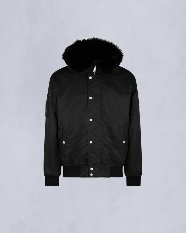Moose Knuckles - M34MB027S - Denali Bomber Jacket - MENS - Black / Black Shearling - GM