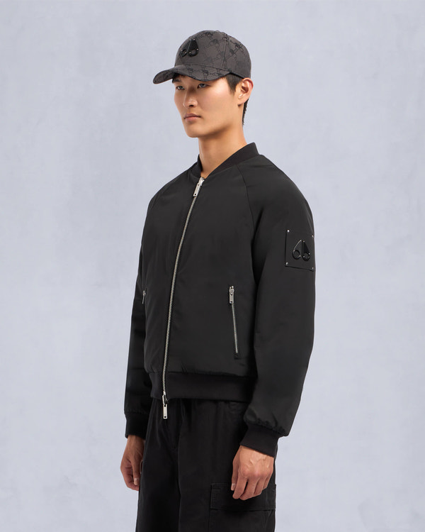 Moose Knuckles - M34MB029 - Reversible Bunny Bomber Jacket - MENS - Black / Shiny Black - Front