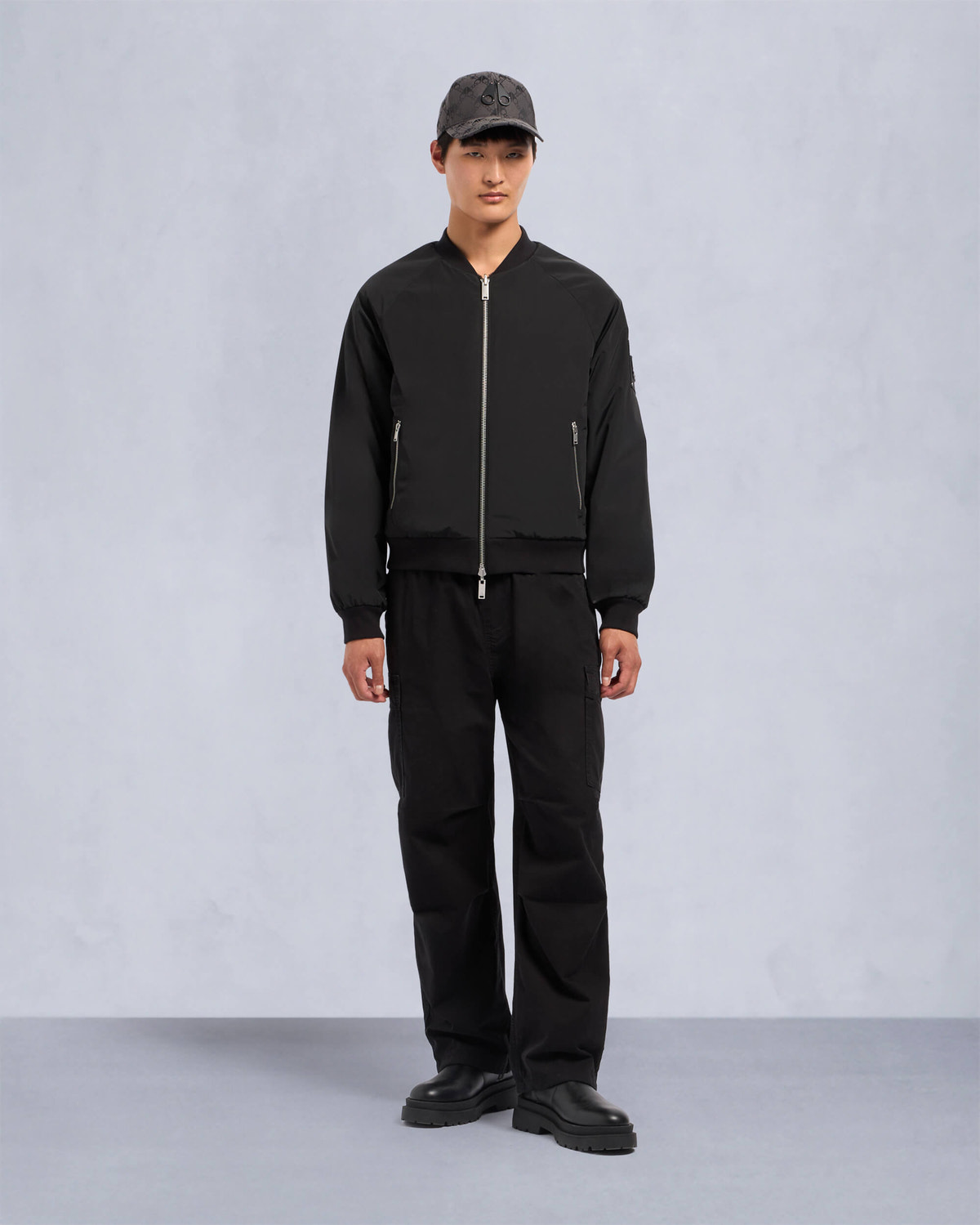 Moose Knuckles - M34MB029 - Reversible Bunny Bomber Jacket - MENS - Black / Shiny Black - Front Category