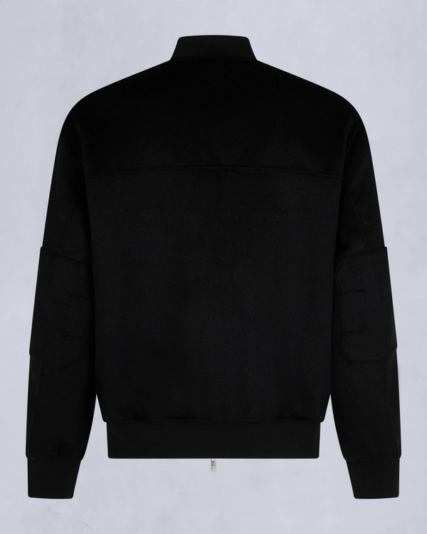 Moose Knuckles - M34MB046 - Alder Cashmere-Wool Bomber Jacket - MENS - Black / charcol - Detail2