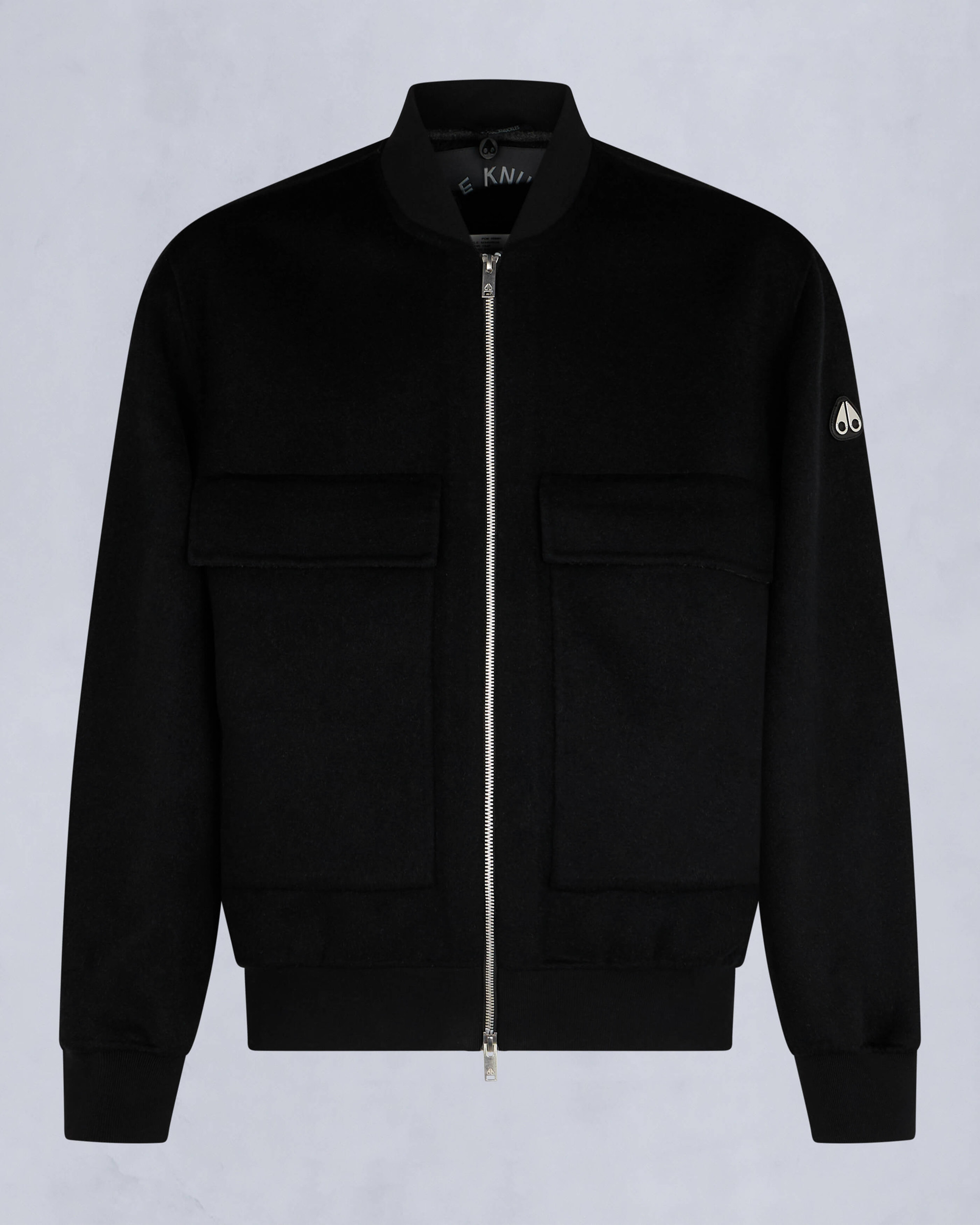 Moose Knuckles - M34MB046 - Alder Cashmere-Wool Bomber Jacket - MENS - Black / charcol - GM