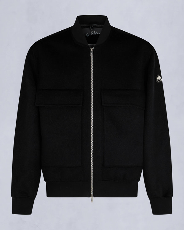 Moose Knuckles - M34MB046 - Alder Cashmere-Wool Bomber Jacket - MENS - Black / charcol - GM