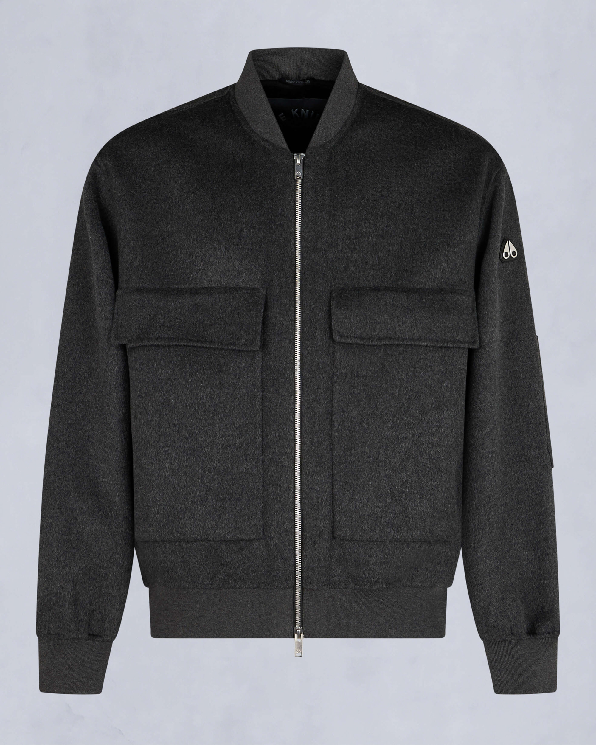 Moose Knuckles - M34MB046 - Alder Cashmere-Wool Bomber Jacket - MENS - Charcoal /black - GM