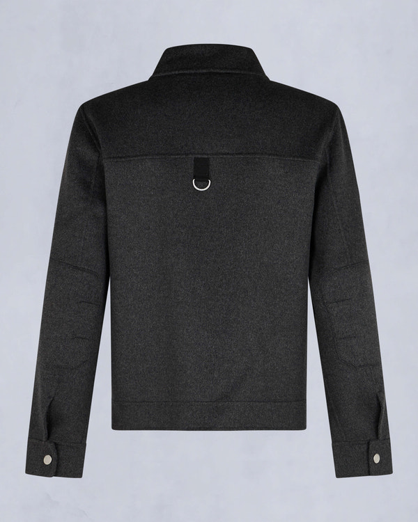 Moose Knuckles - M34MJ216 - Jacques Wool Shirt Jacket - MENS - Charcoal - Detail2