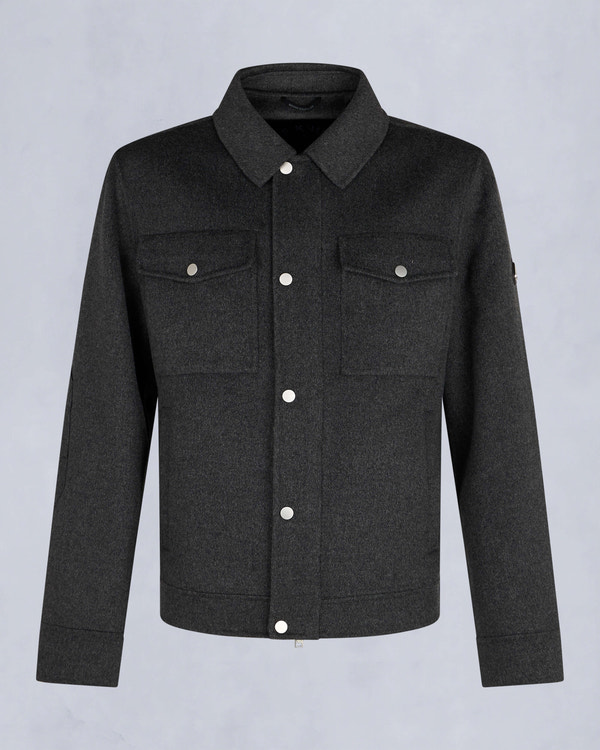 Moose Knuckles - M34MJ216 - Jacques Wool Shirt Jacket - MENS - Charcoal - GM