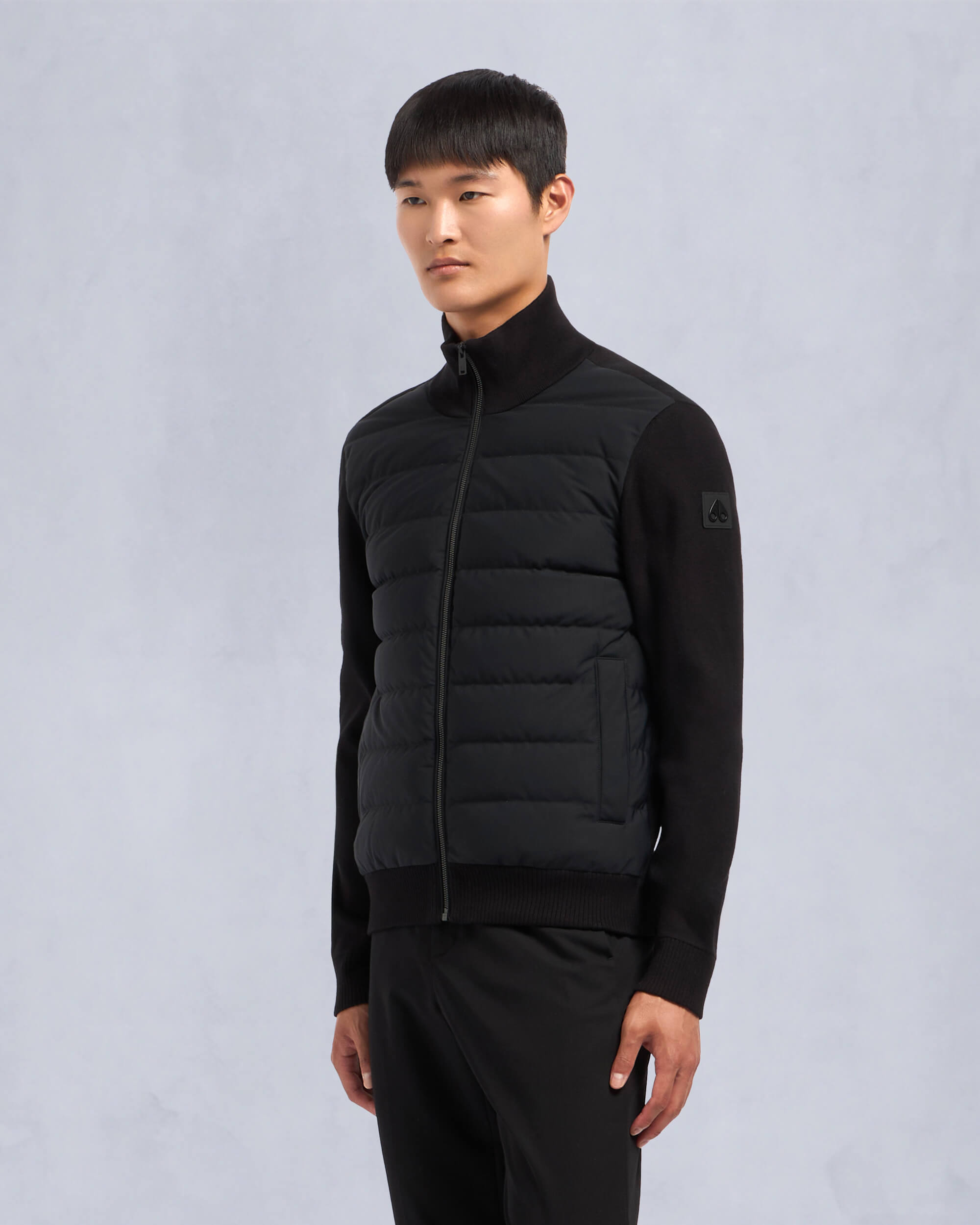 Moose Knuckles Mens Kamet Hybrid Jacket Black M34MK659 Front