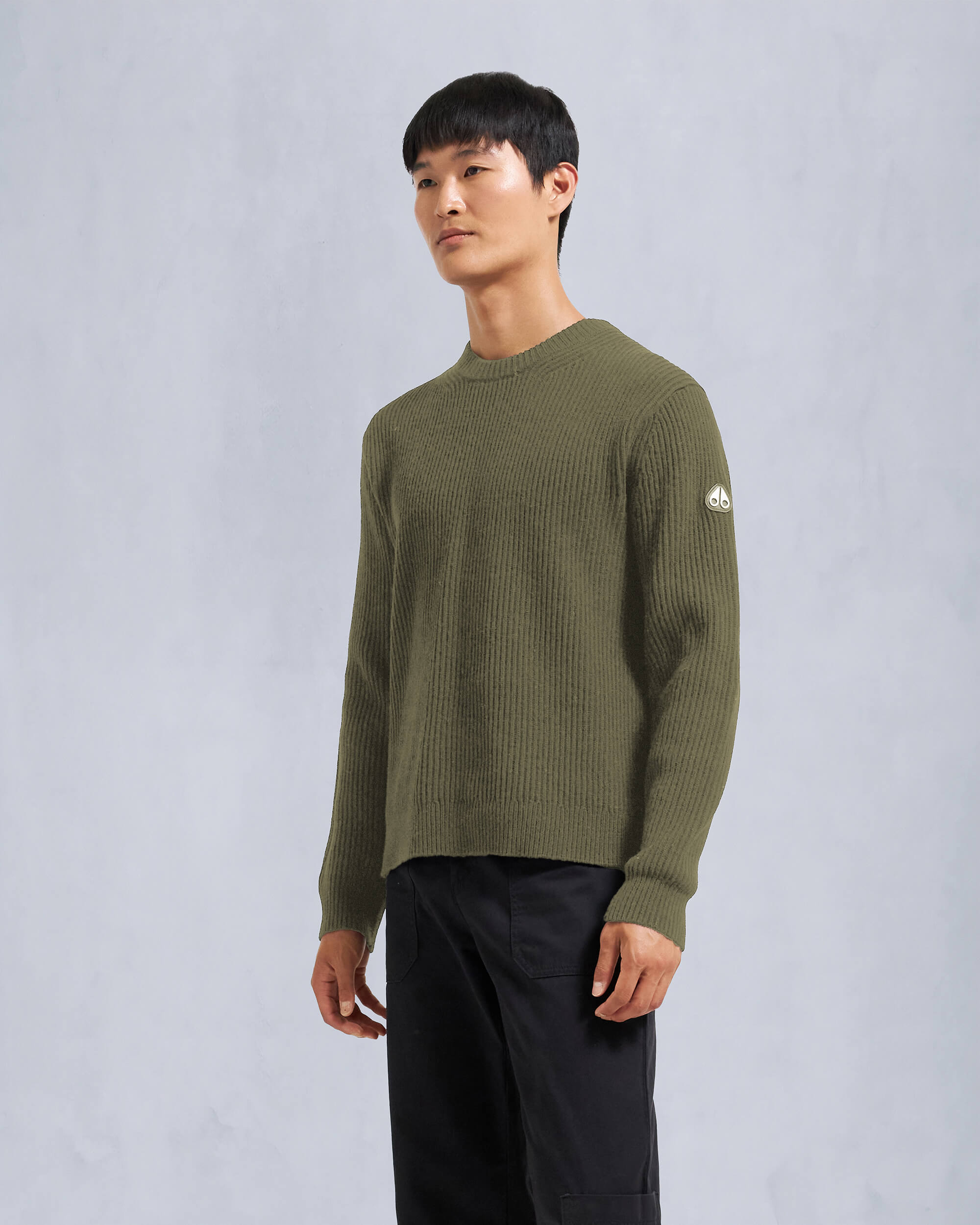 Moose Knuckles - M34MK665 - Ivo Sweater - MENS - Moss - Front
