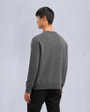 Moose Knuckles Mens Jog Falls Cashmere-Merino Sweater  Cement M34MK672 Back