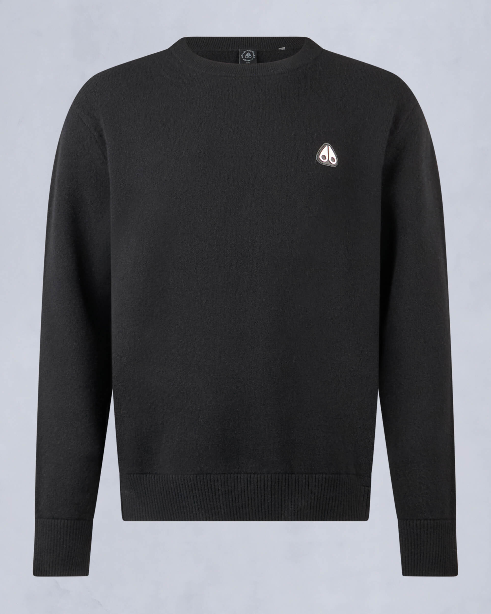 Moose Knuckles Mens Jog Falls Cashmere-Merino Sweater  Black M34MK672 - GM