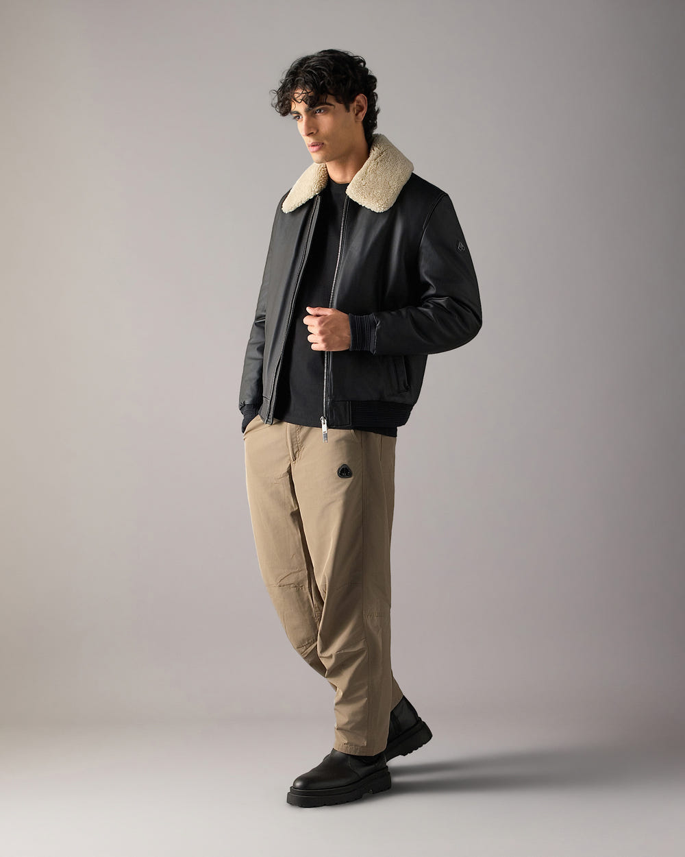 Moose Knuckles - M34ML313 - Toba Bomber Jacket - MENS - Black - Front