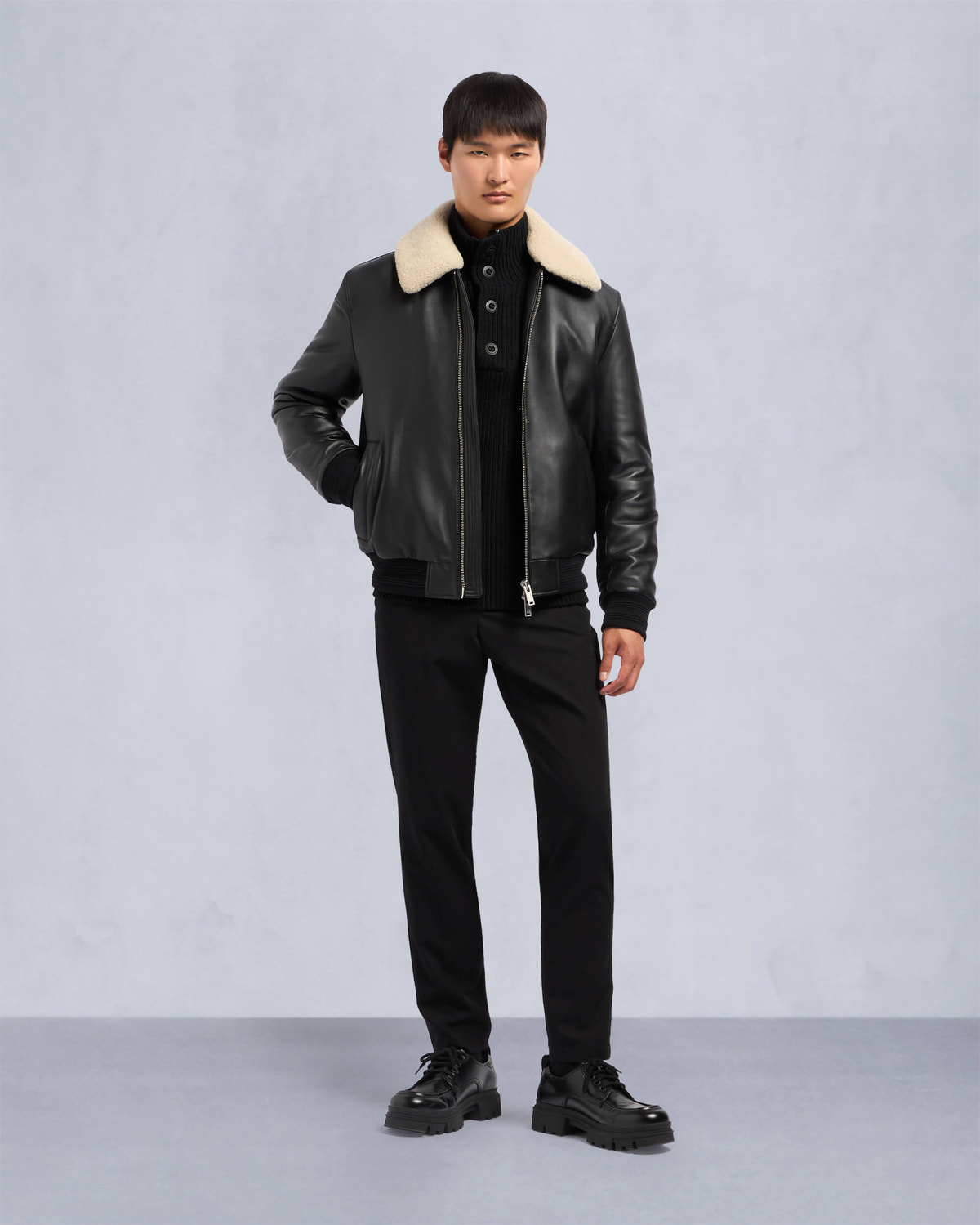 Moose Knuckles - M34ML313 - Toba Bomber Jacket - MENS - Black - Front Category