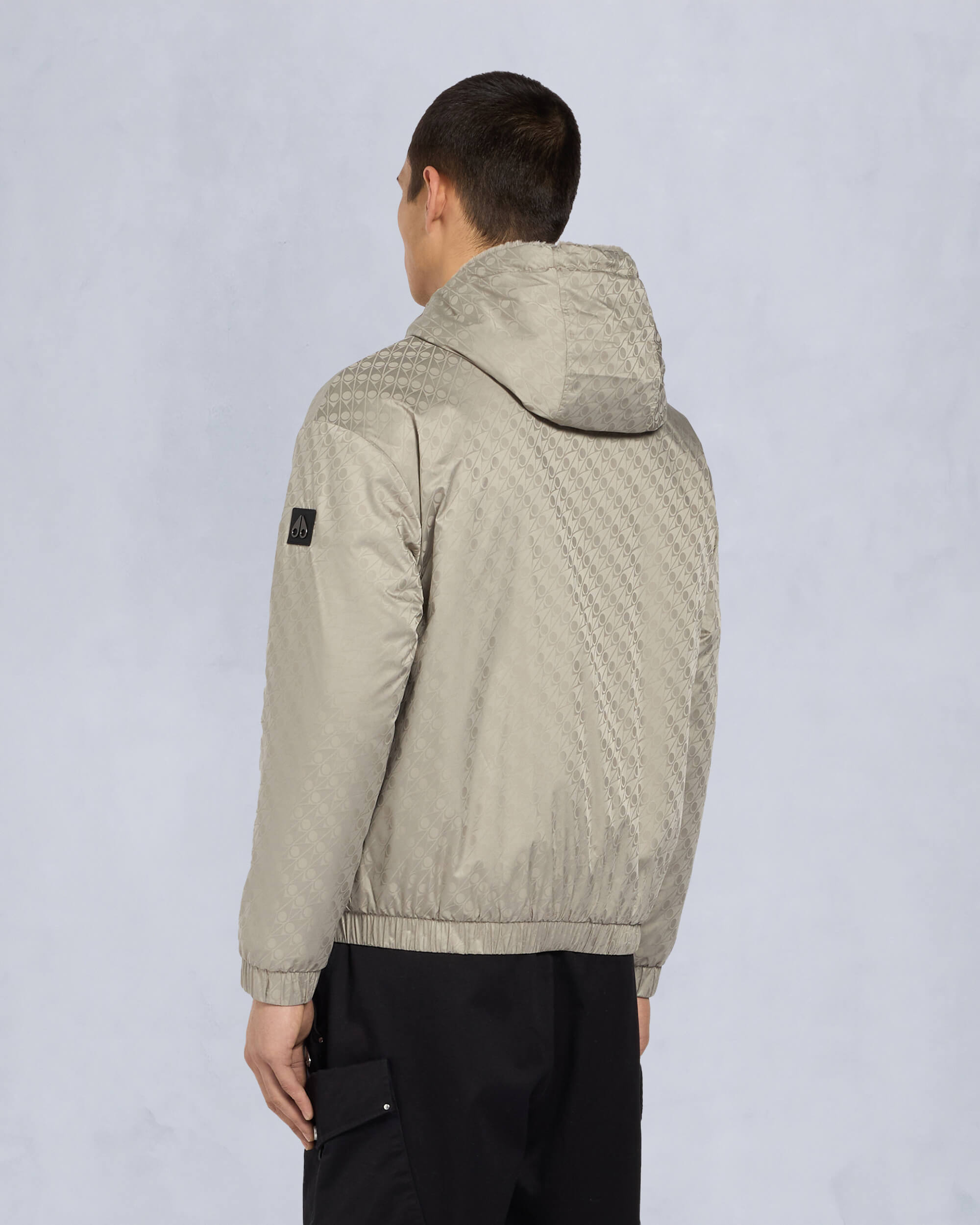Moose Knuckles Mens Borden Reversible Monogram Bunny DUSK/DUSK MONO M34MS602 Back