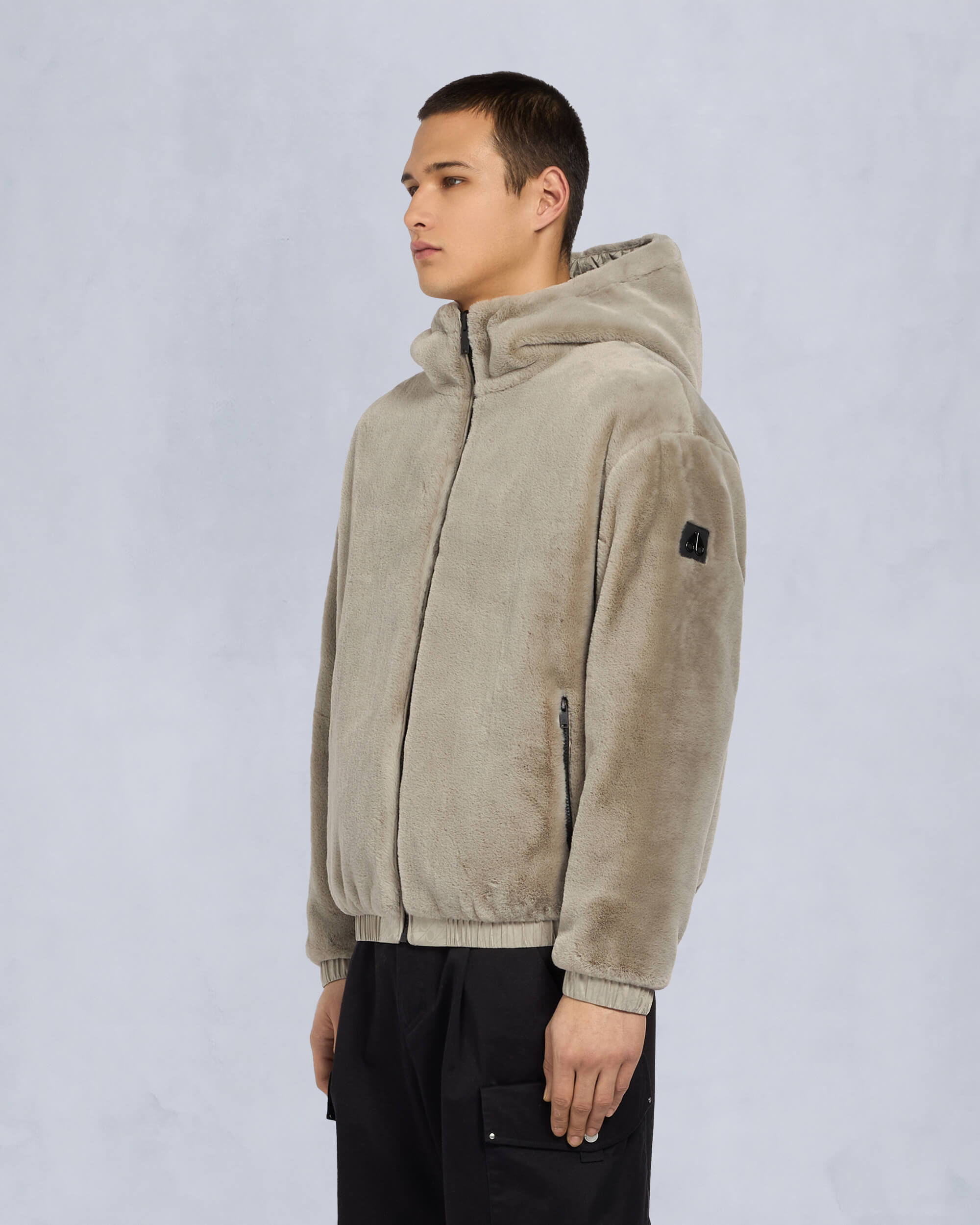 Moose Knuckles Mens Borden Reversible Monogram Bunny DUSK/DUSK MONO M34MS602 Detail4