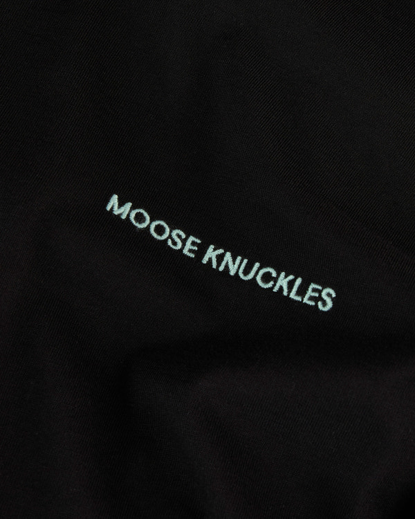 Moose Knuckles Mens Merapi Long Sleeve Tee Black M34MT706 Detail1