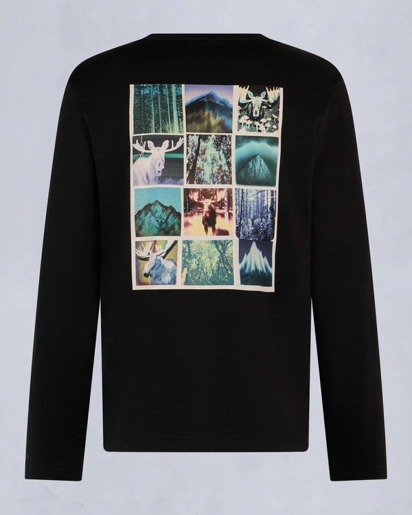 Moose Knuckles Mens Merapi Long Sleeve Tee Black M34MT706 Detail2