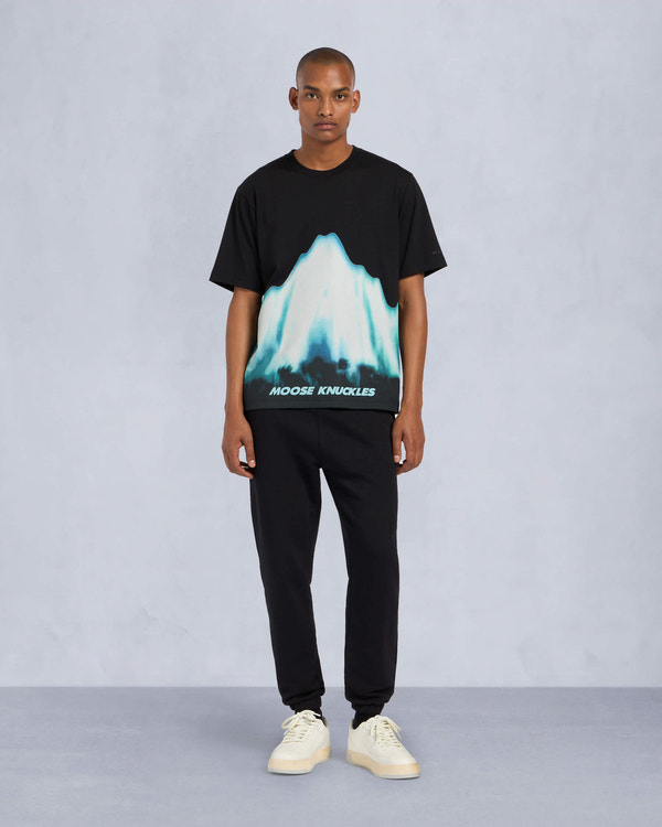 Moose Knuckles Mens Mountain Tee Black M34MT707 Front Category