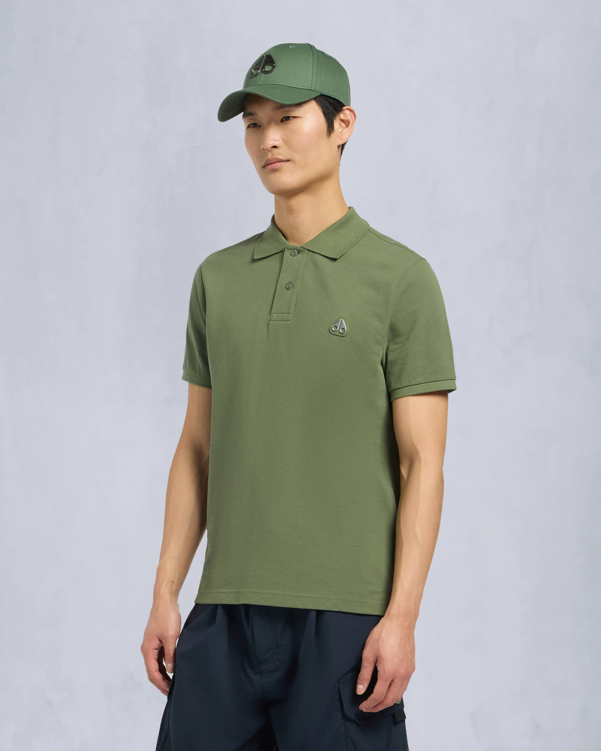 Moose Knuckles Mens Everett Polo KELP M34MT712 Front
