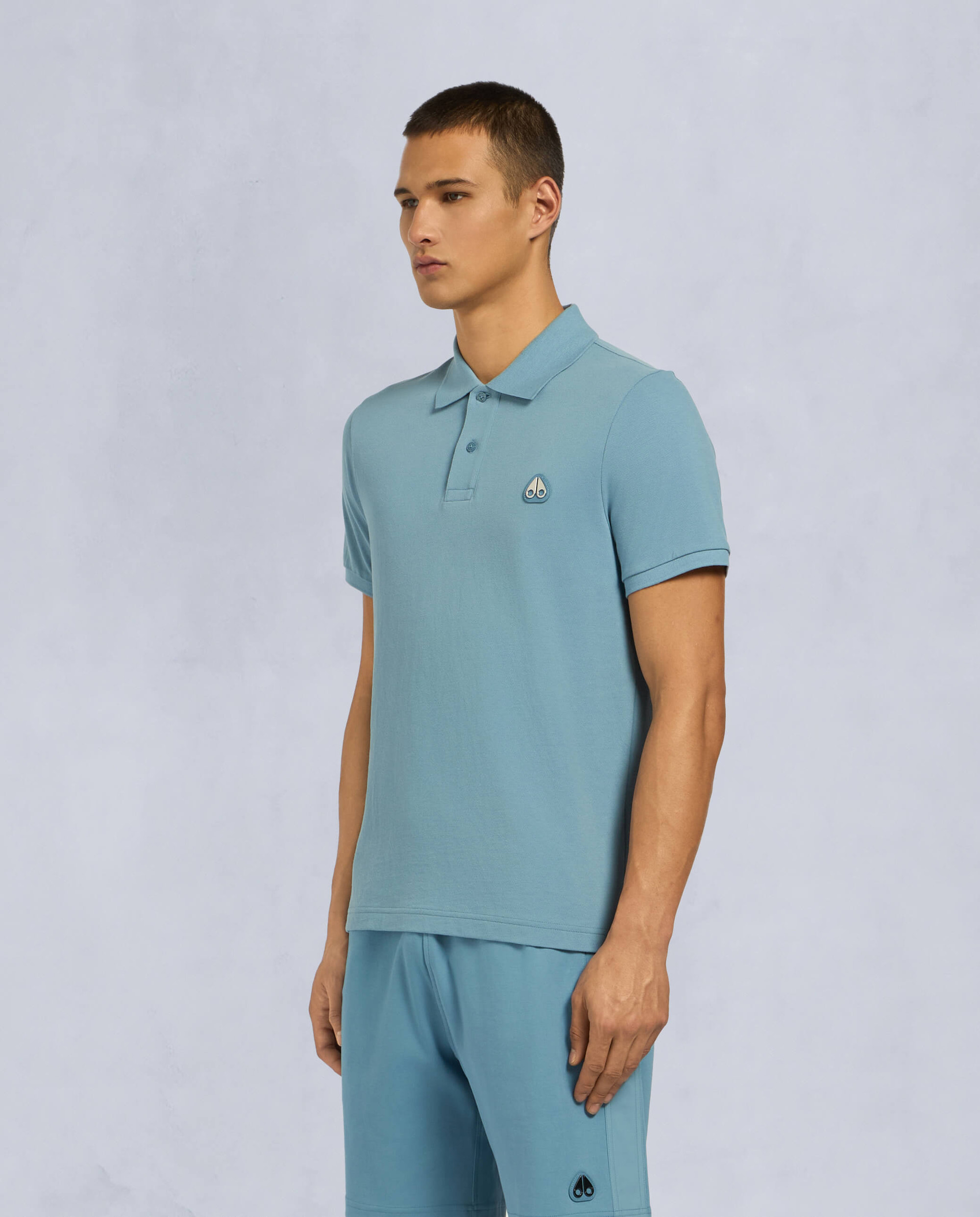 Moose Knuckles Mens Everett Polo SEA M34MT712 Front
