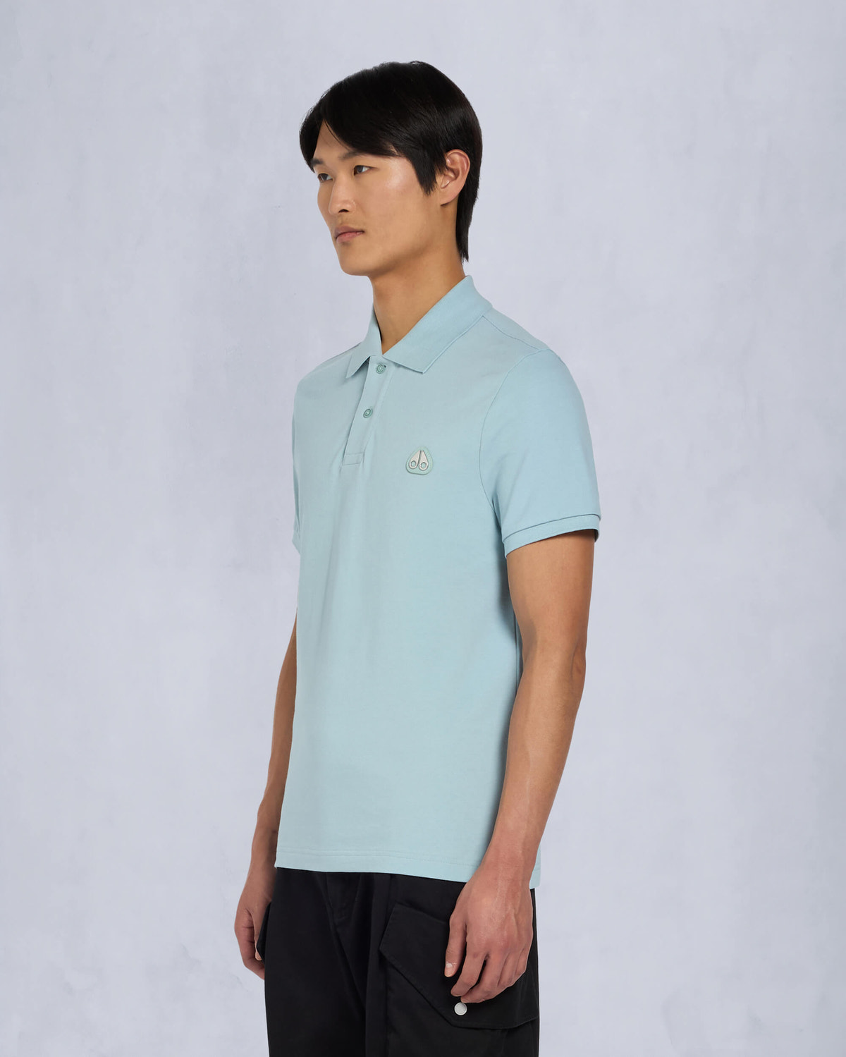 Moose Knuckles Mens Everett Polo TIDE M34MT712 Front