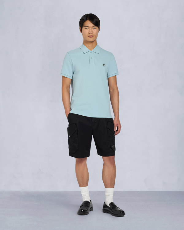 Moose Knuckles Mens Everett Polo TIDE M34MT712 Front Category
