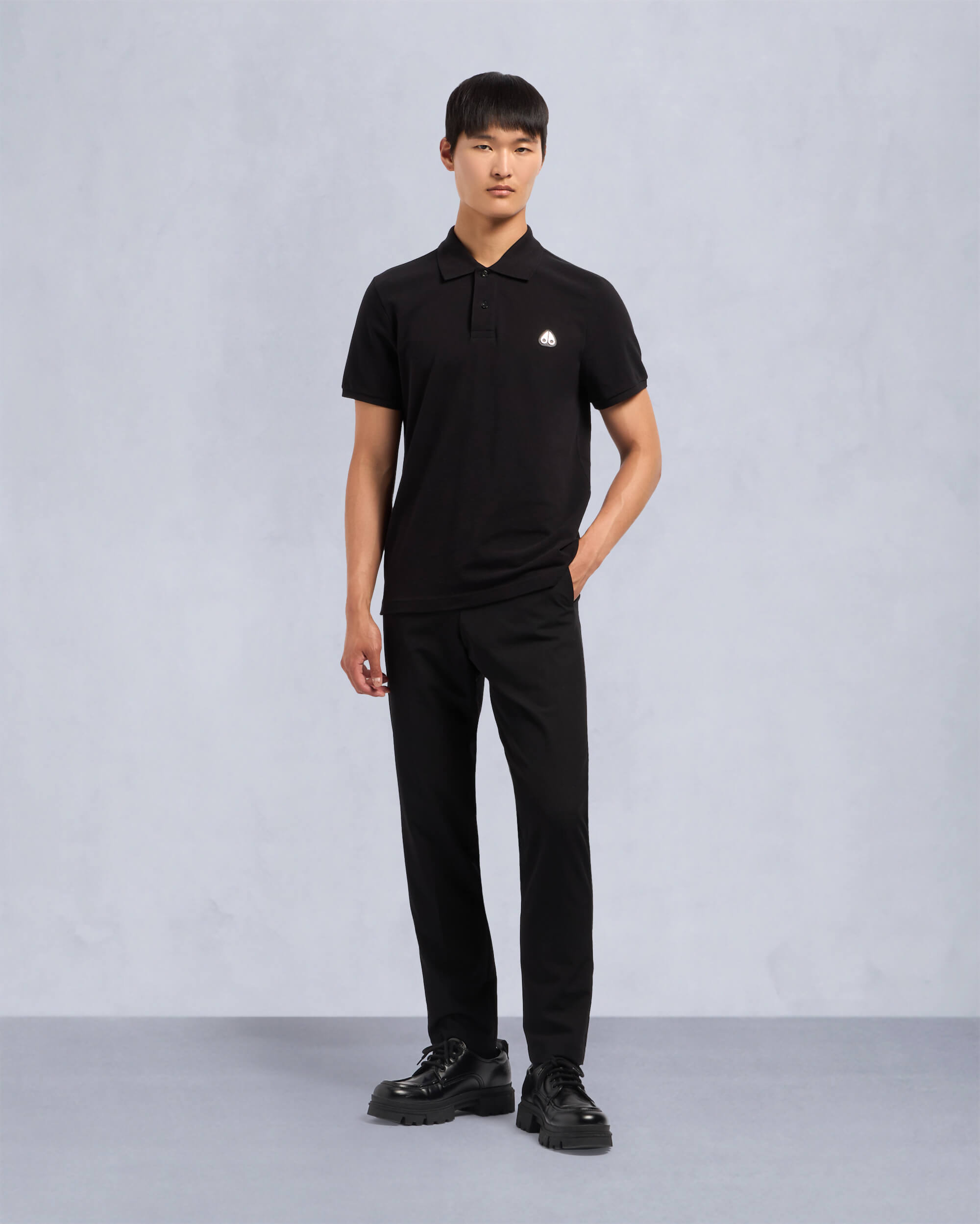 Moose Knuckles - M34MT712 - Everett Polo - MENS - Black - Front Category