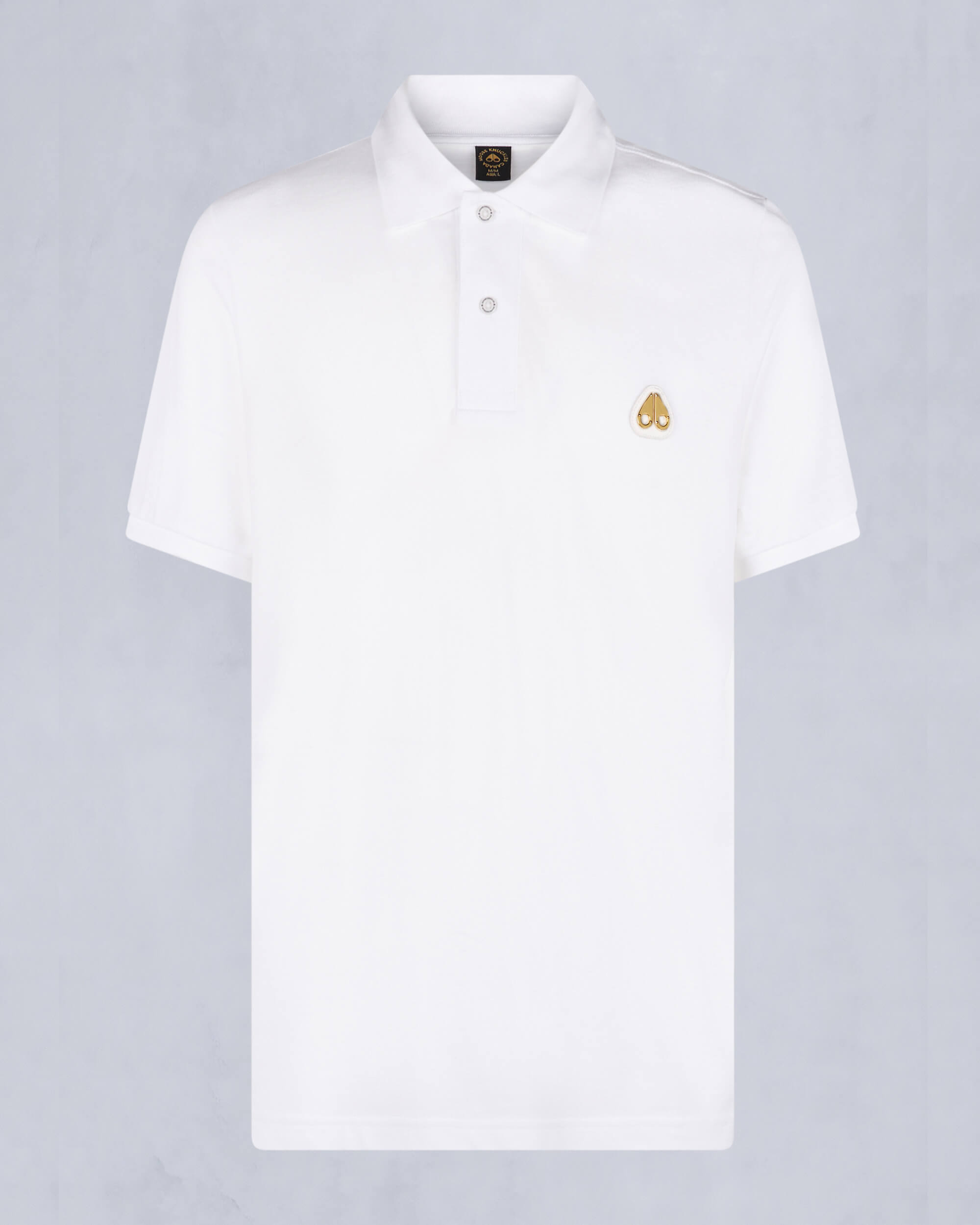 Moose Knuckles - M34MT712G - Gold Series Everett Polo - MENS - White - GM