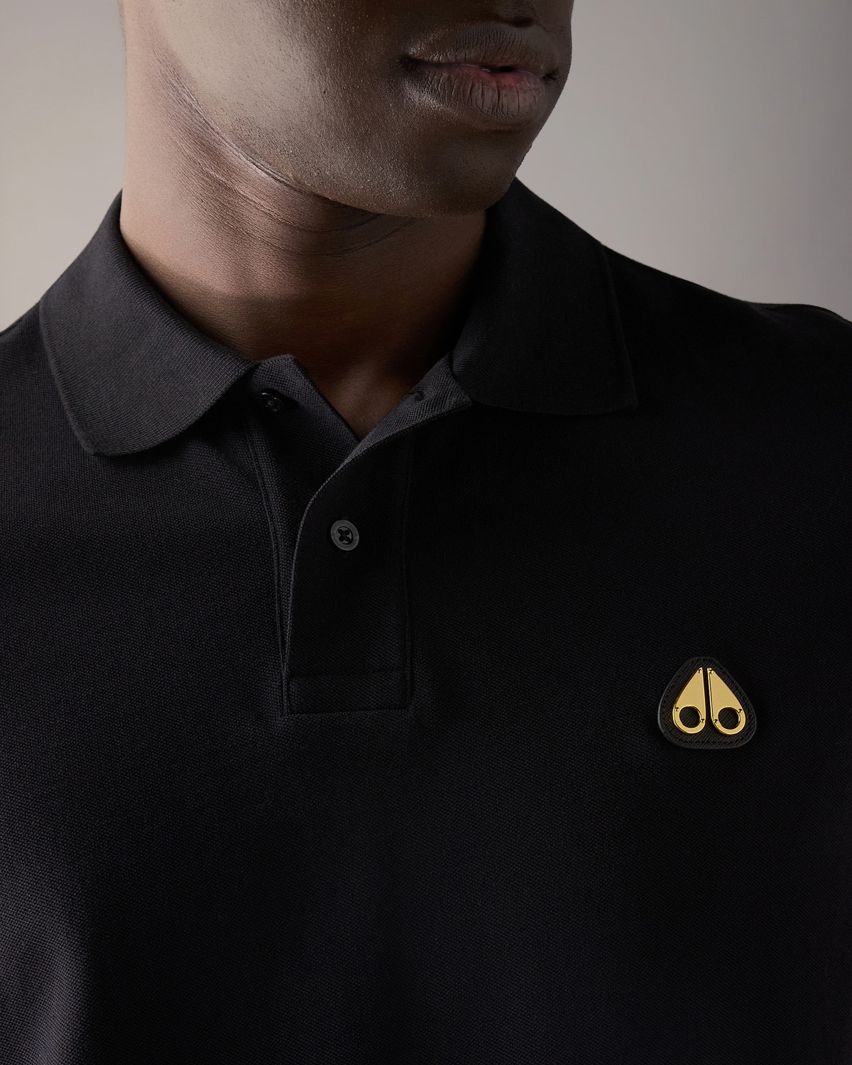 Moose Knuckles - M34MT712G - Gold Series Everett Polo - MENS - Black - Detail6