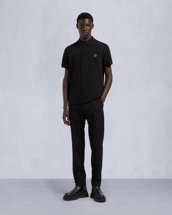 Moose Knuckles - M34MT712G - Gold Series Everett Polo - MENS - Black - Front Category