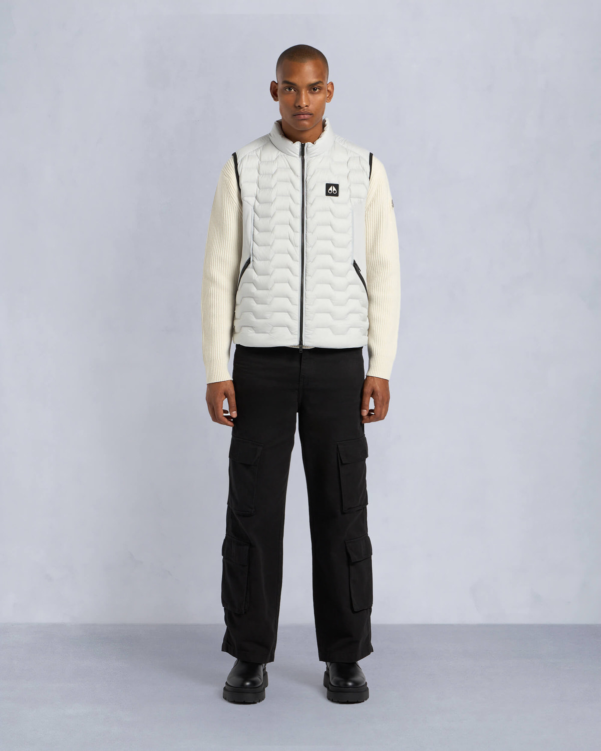 Moose Knuckles - M34MV452 - Granite Down Hybrid Vest - MENS - Stone - Front Category