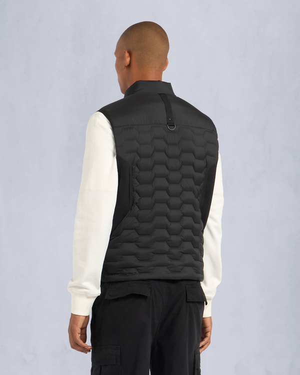 Moose Knuckles Mens Granite Down Hybrid Vest Black M34MV452 Back