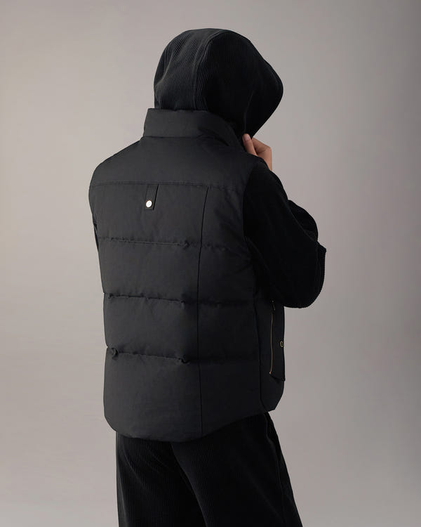 Moose Knuckles - M34MV474G - Original Gold Series Westmount Down Vest - MENS - Black - Back