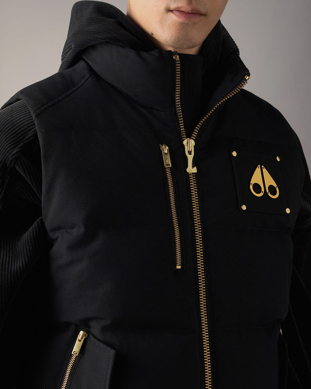 Moose Knuckles - M34MV474G - Original Gold Series Westmount Down Vest - MENS - Black - Detail1