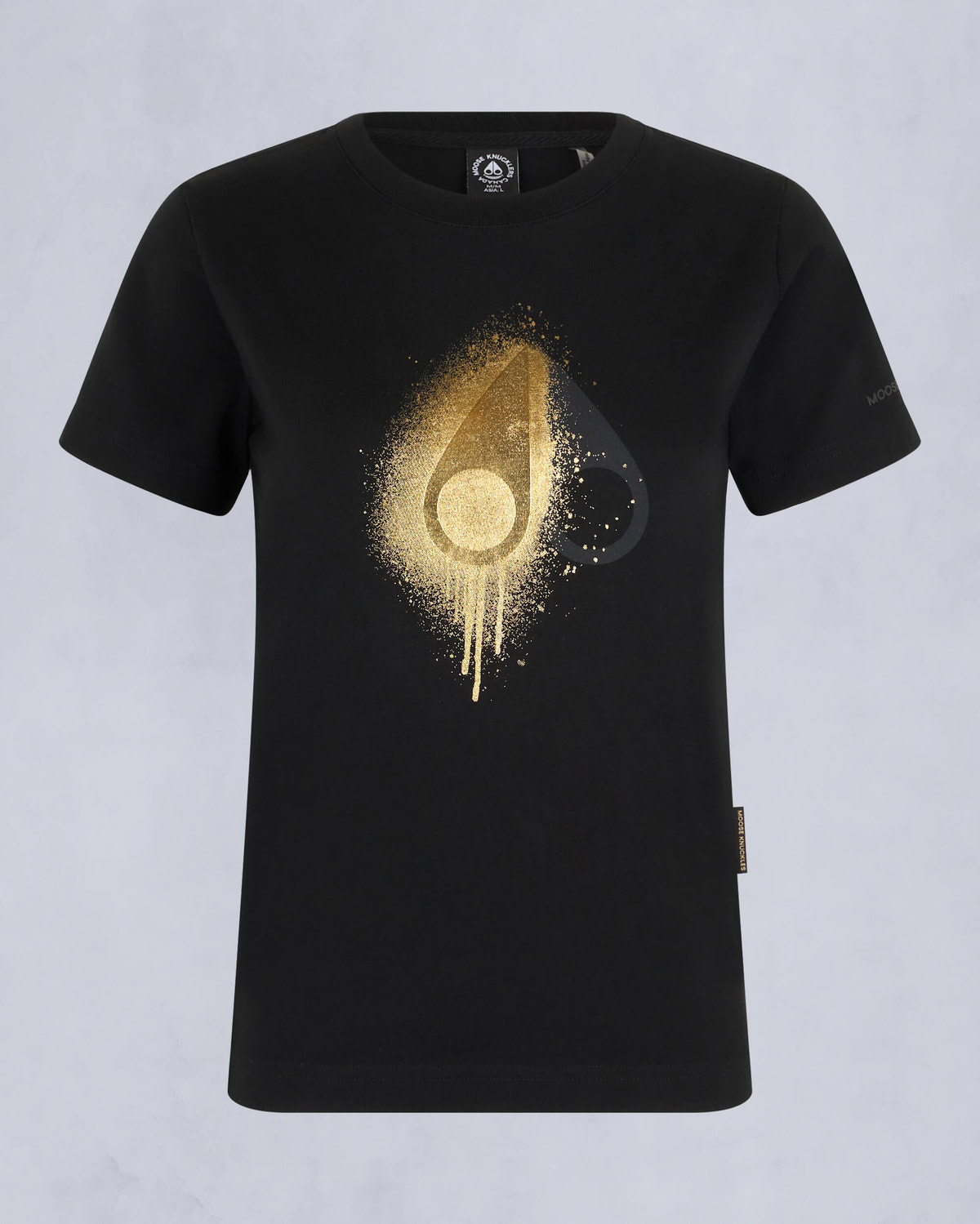 Moose Knuckles - M34UT725G - Kids Unisex Gold Series Augustine Tee - KIDS - Black - Front Category