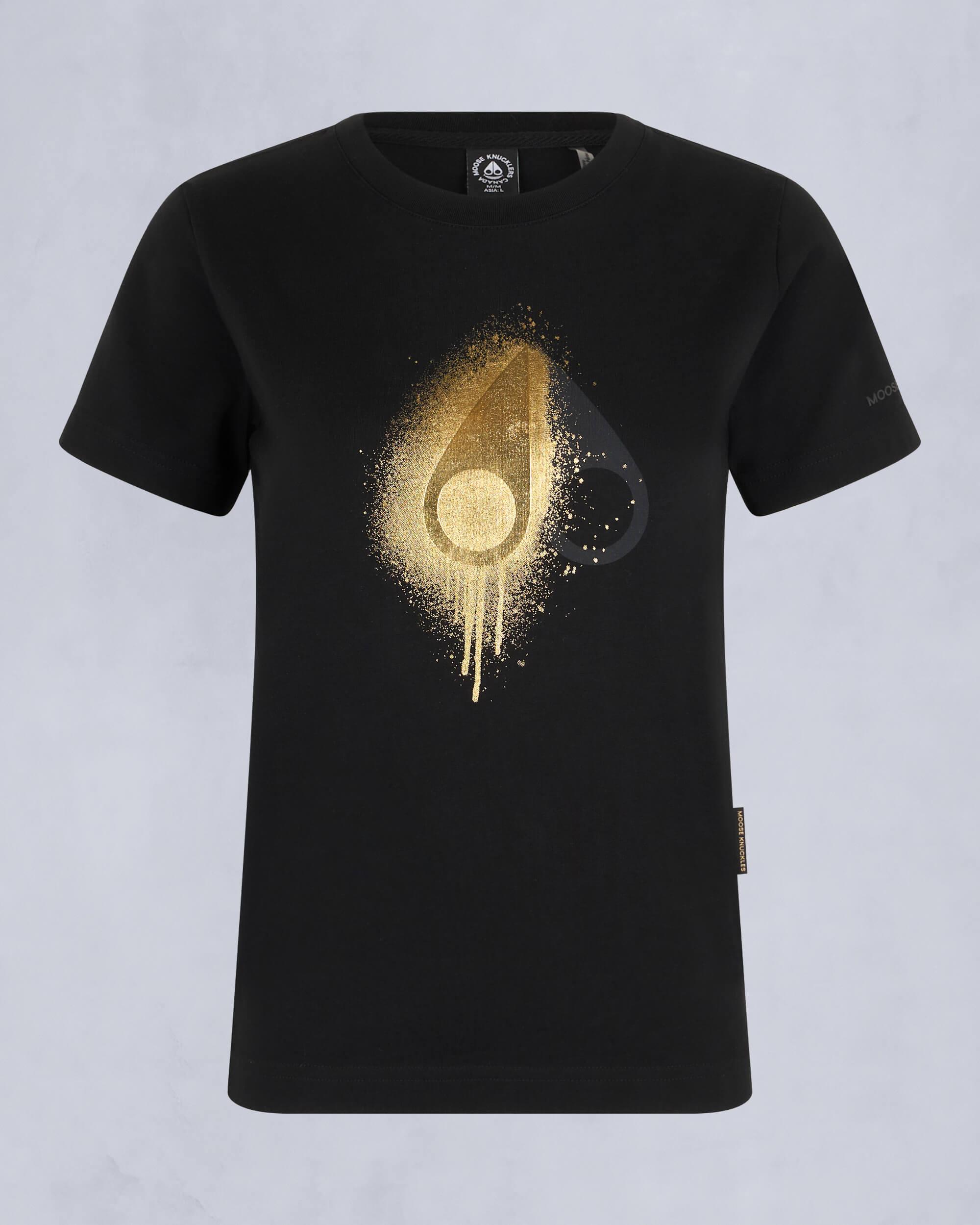 Moose Knuckles - M34UT725G - Kids Unisex Gold Series Augustine Tee - KIDS - Black - Front Category