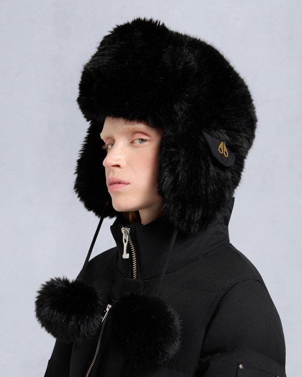 Moose Knuckles - M35LA519G - Gold Series Logo Icon Trapper Hat - ACCESSORIES -  - Front Category