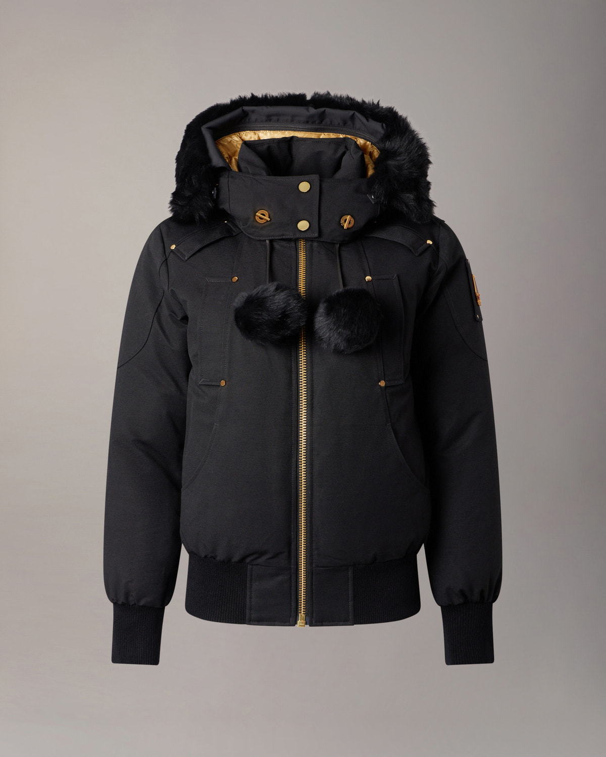 Moose Knuckles - M35LB002GS - Gold Series Original Sainte Flavie SHEARLING TRIM Bomber Jacket - WOMENS -  - Detail8