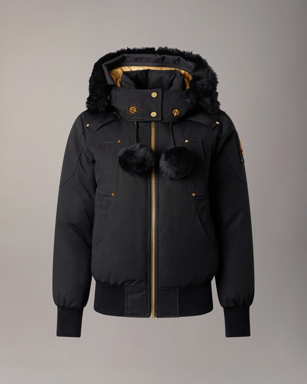 Moose Knuckles - M35LB002GS - Gold Series Original Sainte Flavie SHEARLING TRIM Bomber Jacket - WOMENS -  - Detail8