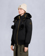 Moose Knuckles - M35LB002GS - Gold Series Original Sainte Flavie SHEARLING TRIM Bomber Jacket - WOMENS -  - Front