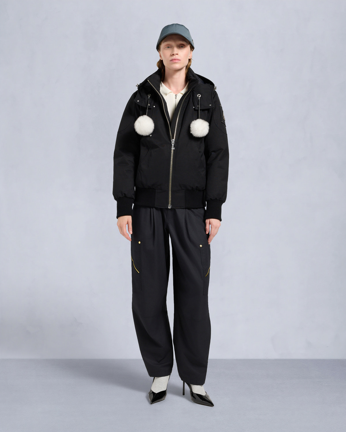 Moose Knuckles - M35LB002S - ORIGINAL DEBBIE SHEARLING TRIM BOMBER JACKET - WOMENS -  - Detail3