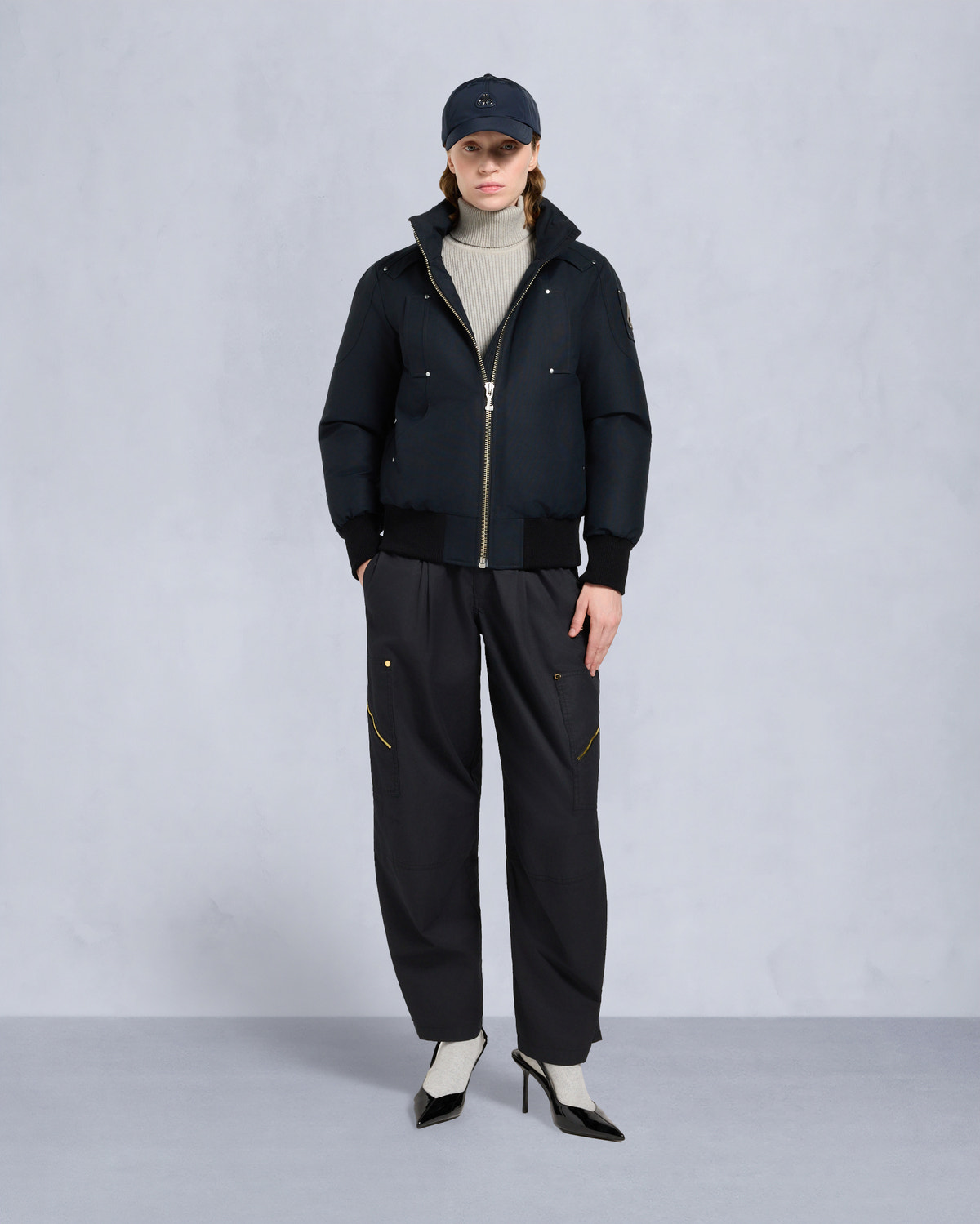 Moose Knuckles - M35LB002S - ORIGINAL DEBBIE SHEARLING TRIM BOMBER JACKET - WOMENS -  - Detail4