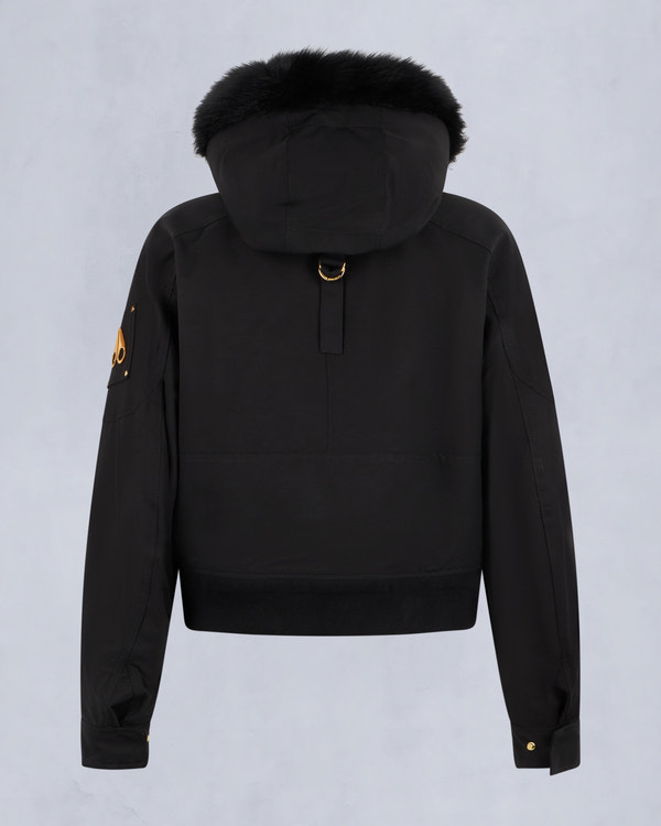 Moose Knuckles - M35LB022GS - Gold Series Logan Shearling Trim Bomber Jacket - WOMENS -  - Detail2