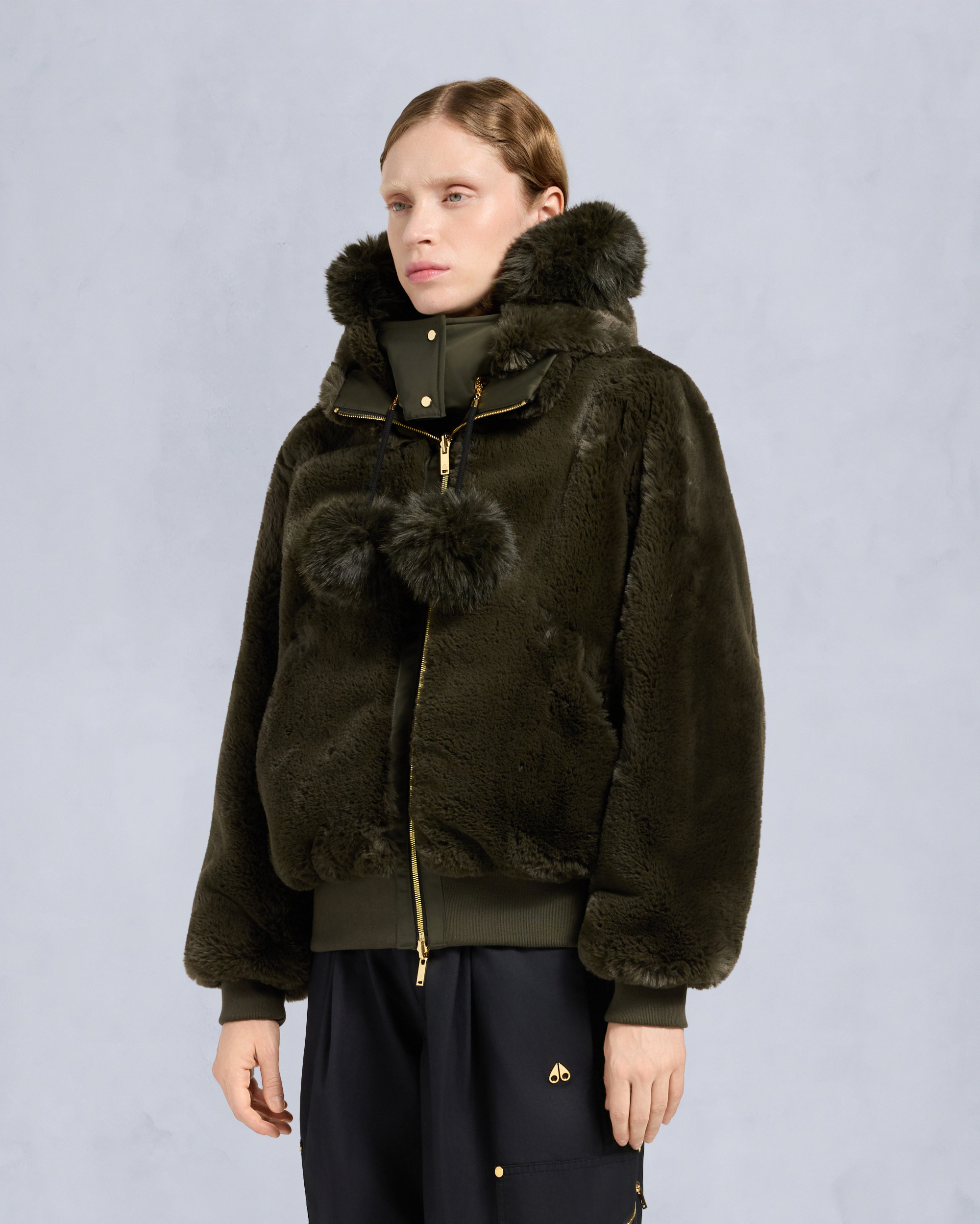 Moose Knuckles - M35LB025G - Gold Series Original Satin Debbie Bomber Jacket - WOMENS -  - Detail4