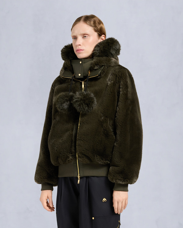 Moose Knuckles - M35LB025G - Gold Series Original Satin Debbie Bomber Jacket - WOMENS -  - Detail4