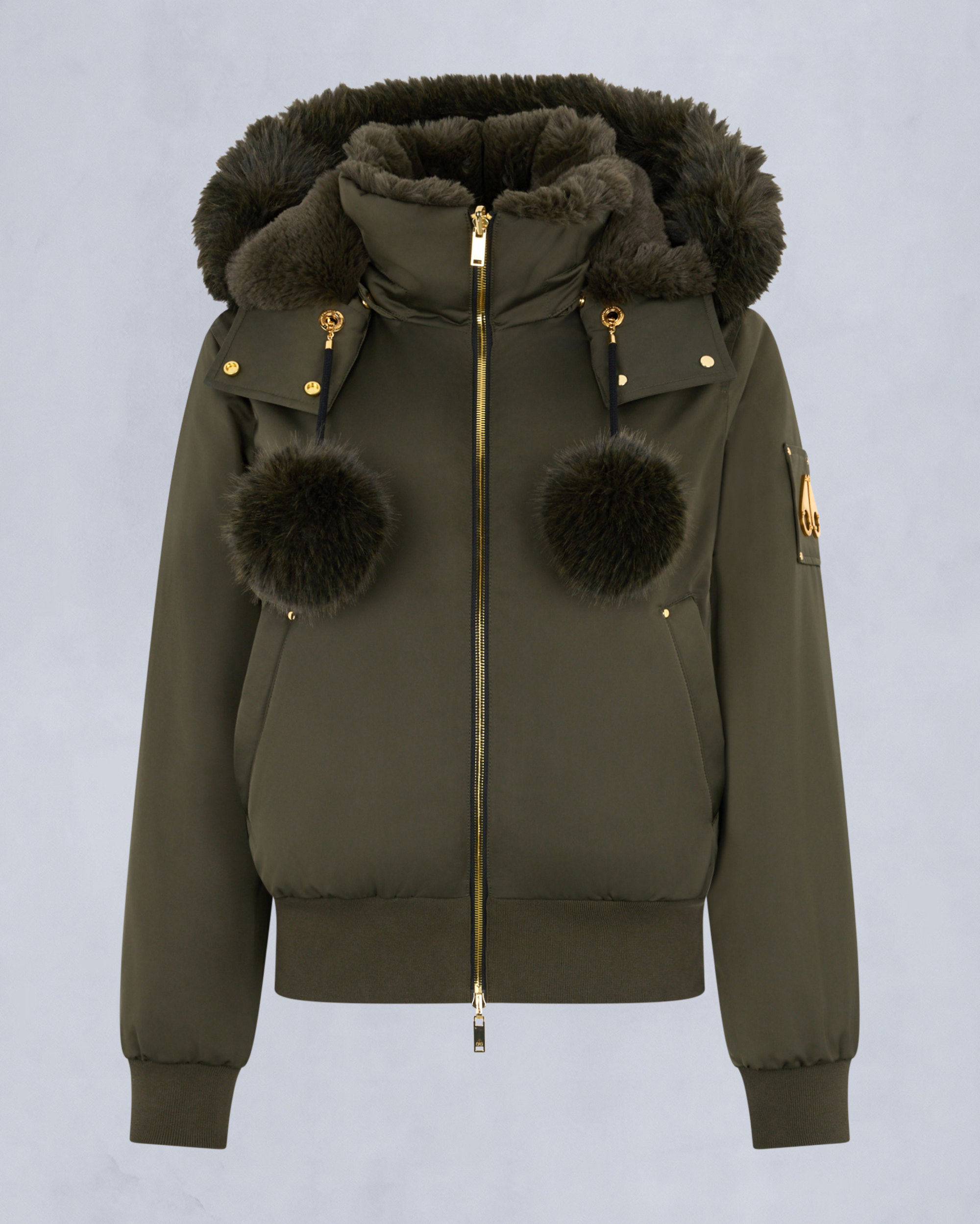 Moose Knuckles - M35LB025G - Gold Series Original Satin Debbie Bomber Jacket - WOMENS -  - GM