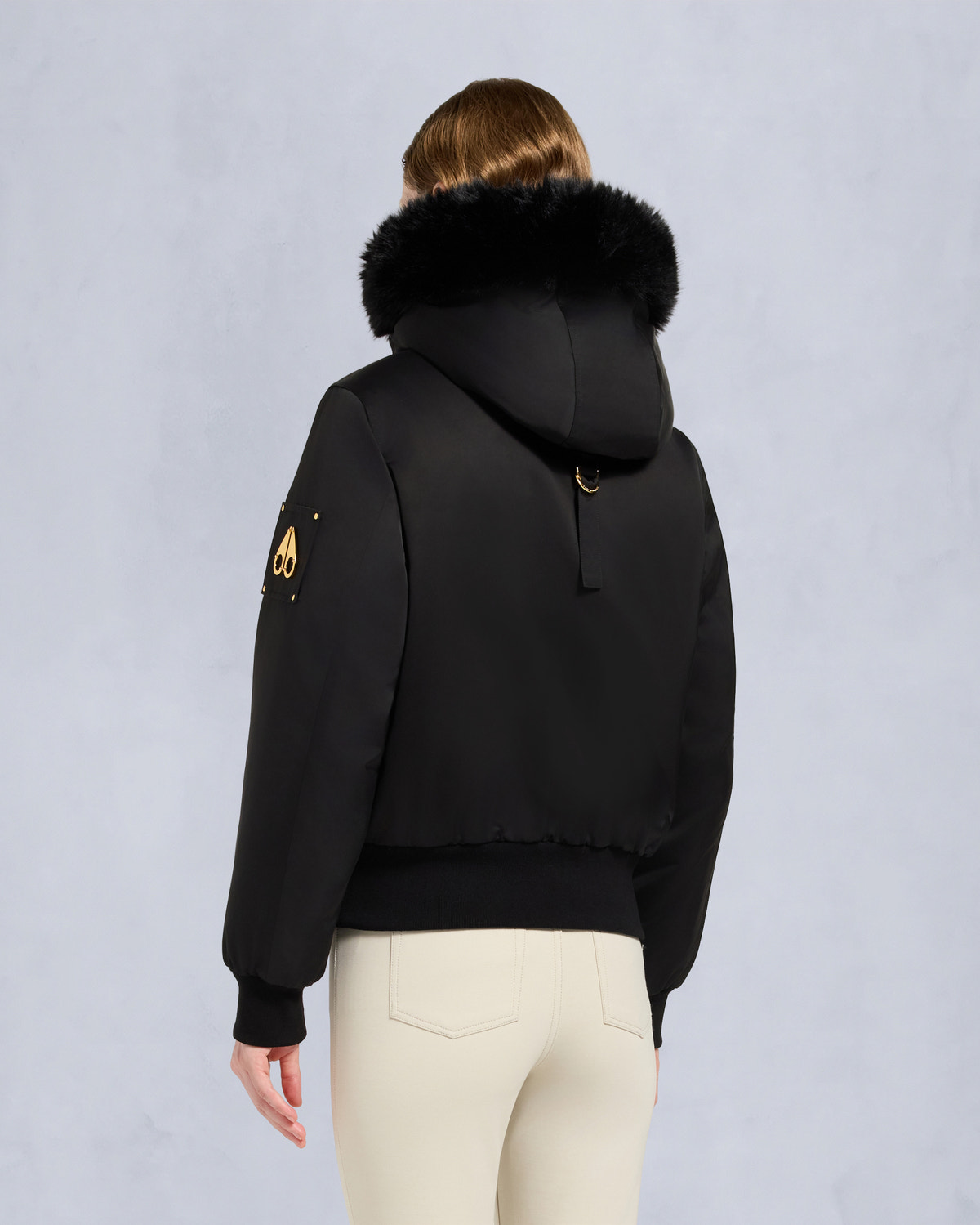 Moose Knuckles - M35LB025G - Gold Series Original Satin Debbie Bomber Jacket - WOMENS -  - Back