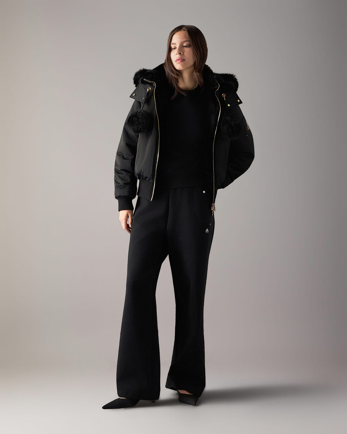 Moose Knuckles - M35LB025G - Luxe Satin Reversible Bomber - WOMENS -  - Front