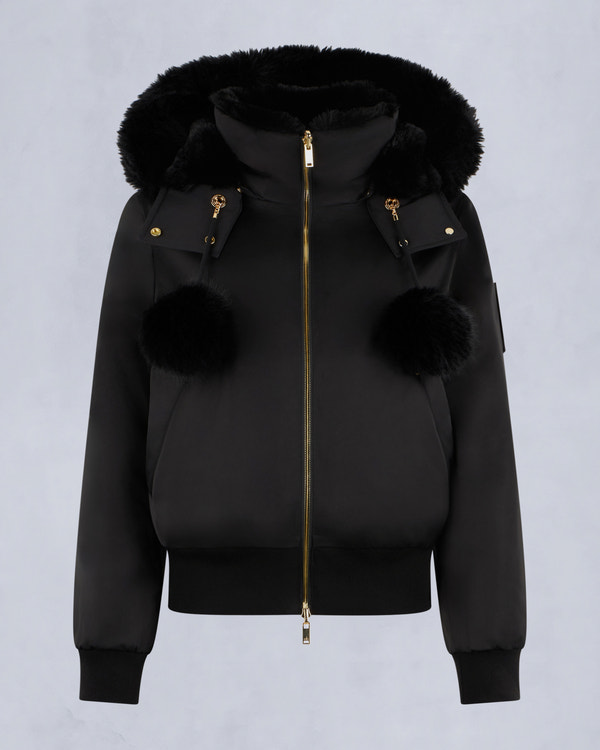 Moose Knuckles - M35LB025G - Gold Series Original Satin Debbie Bomber Jacket - WOMENS -  - GM