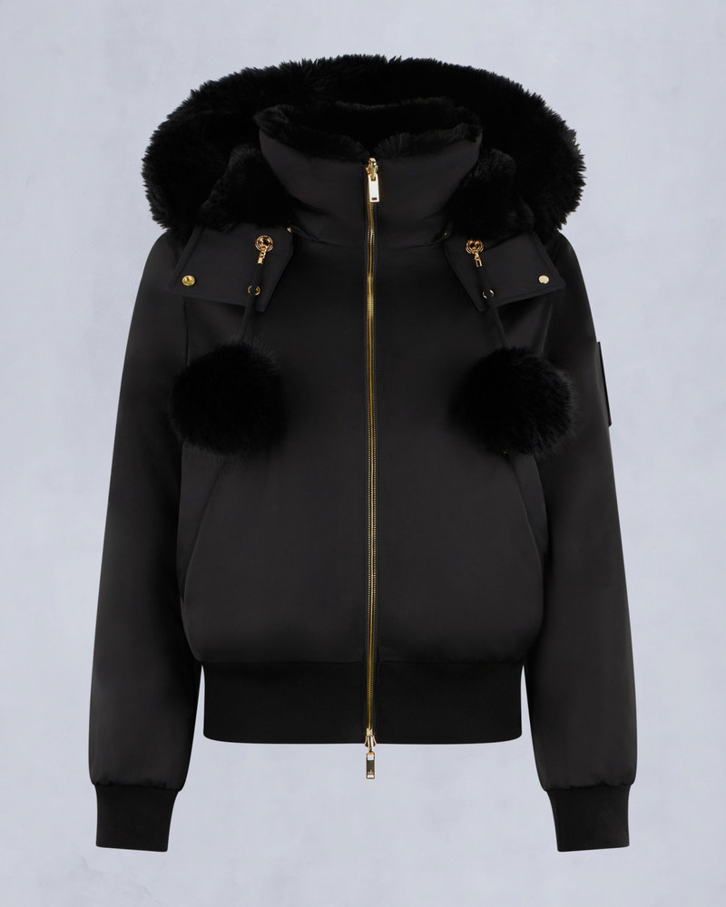 Moose Knuckles - M35LB025G - Gold Series Original Satin Debbie Bomber Jacket - WOMENS -  - GM